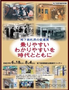 「地下鉄利用の変遷展」のポスター。