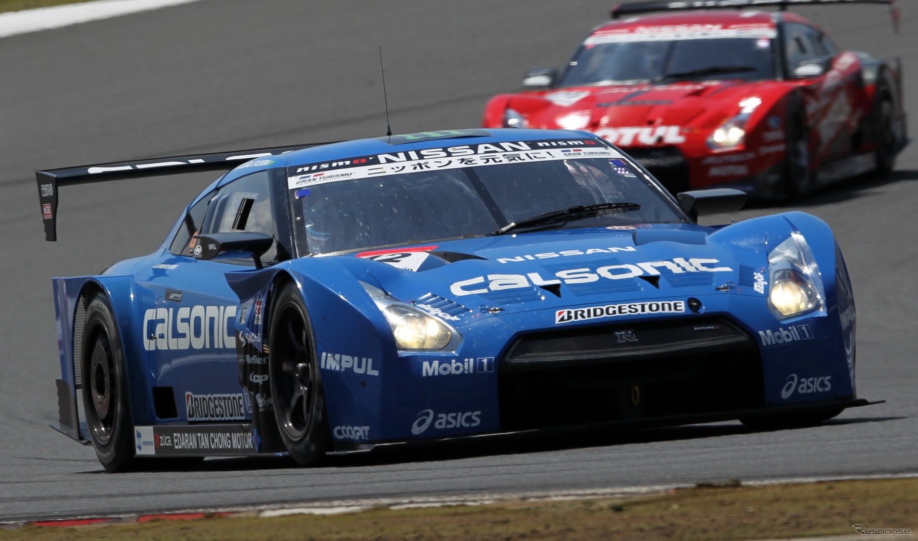 セパン戦、GT500のポールポジションを獲得したカルソニック IMPUL GT-R。写真：NISSAN（第2戦にて）