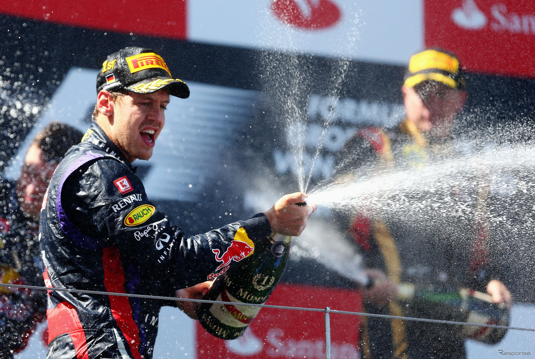2013年 ドイツGPで勝利したレッドブルのセバスチャン・ベッテル