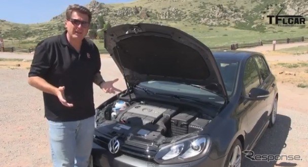 VWゴルフRのエンジン（動画キャプチャ）