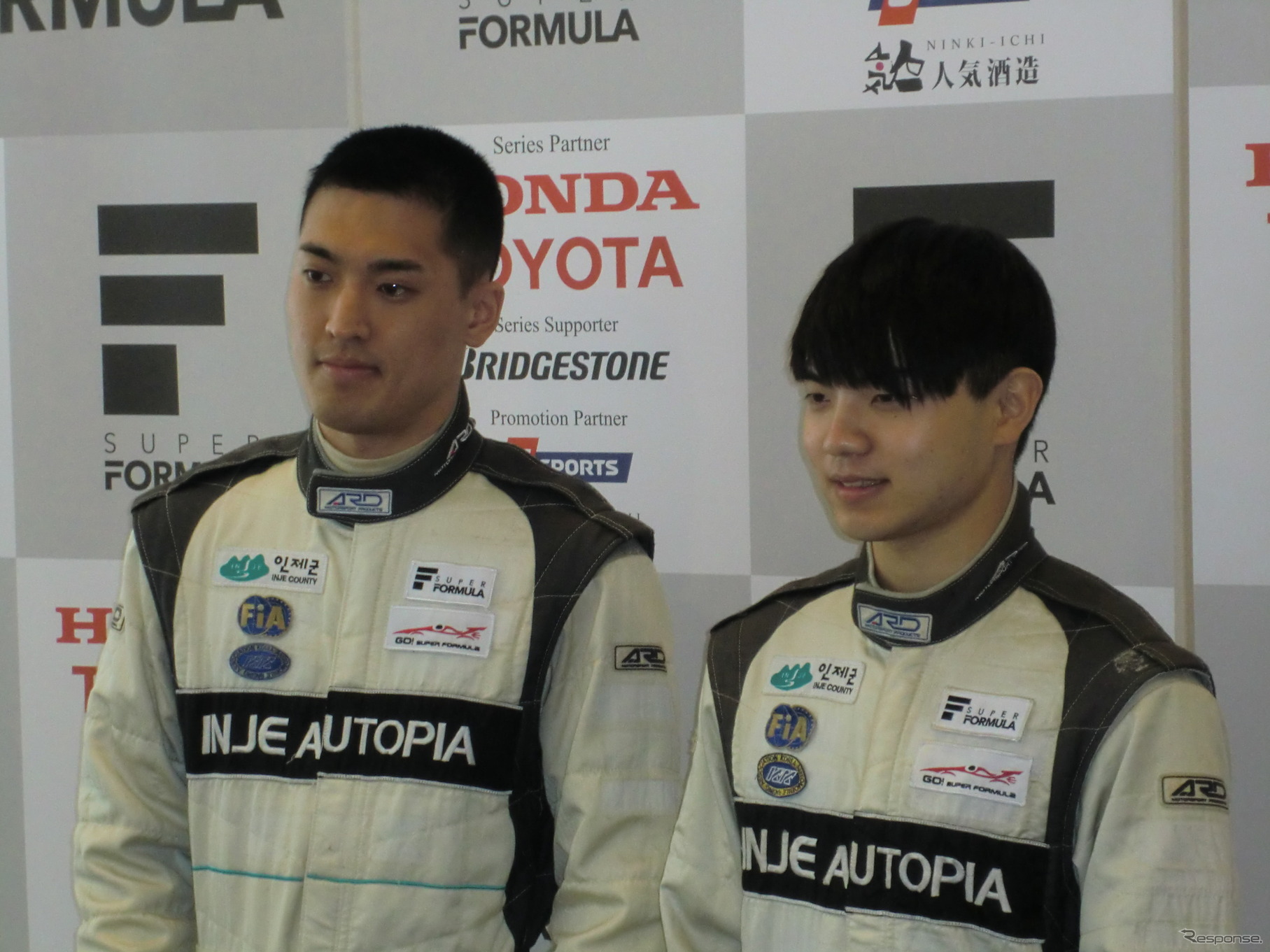 インジェ戦スポット出場を目指していた韓国出身ドライバー、チェ・ヘミン（左）とキム・ドンウンのチャレンジも一旦、棚上げか。