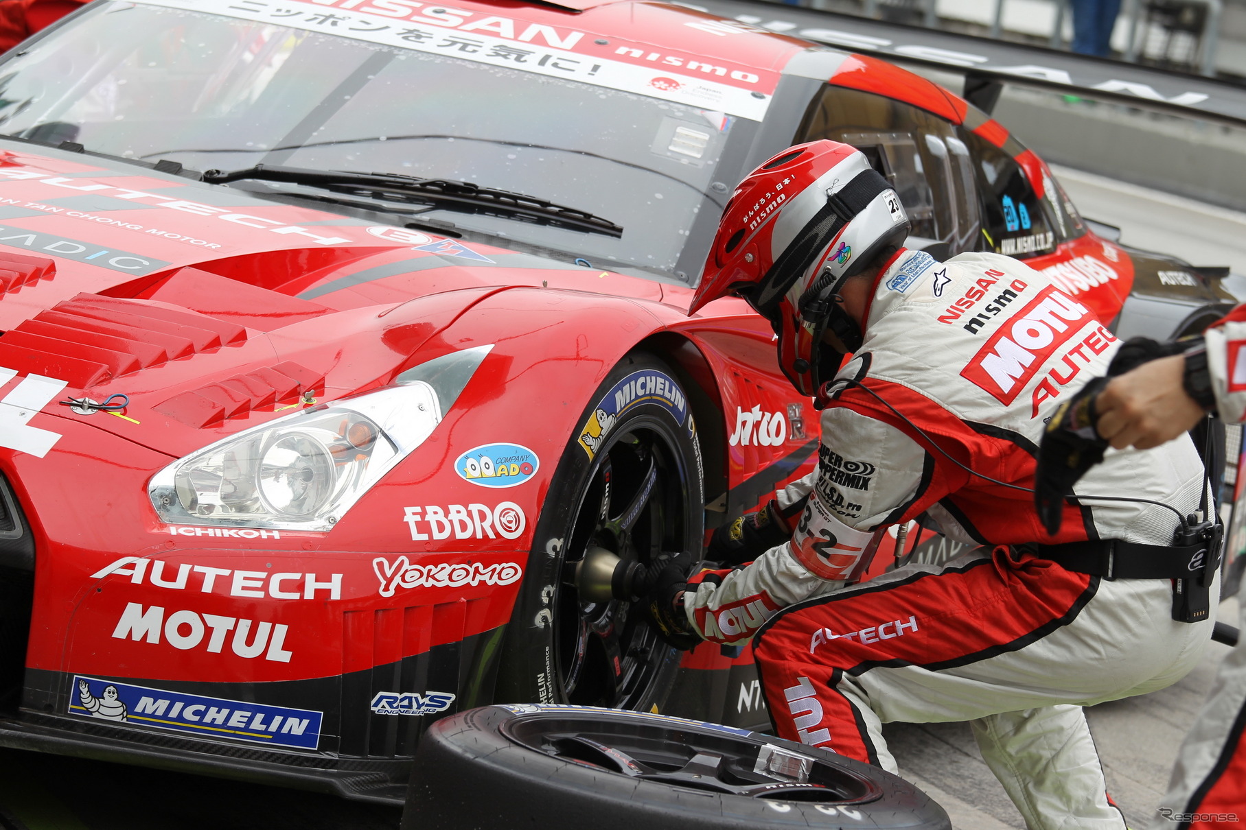 #23 GT-Rはサバイバルのなかで順位を上げて、3位。写真：NISSAN（セパン戦）