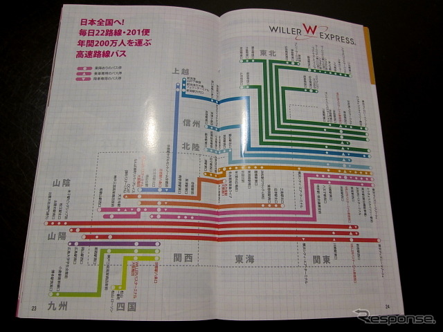 時刻表には路線化にあわせて路線図も掲載