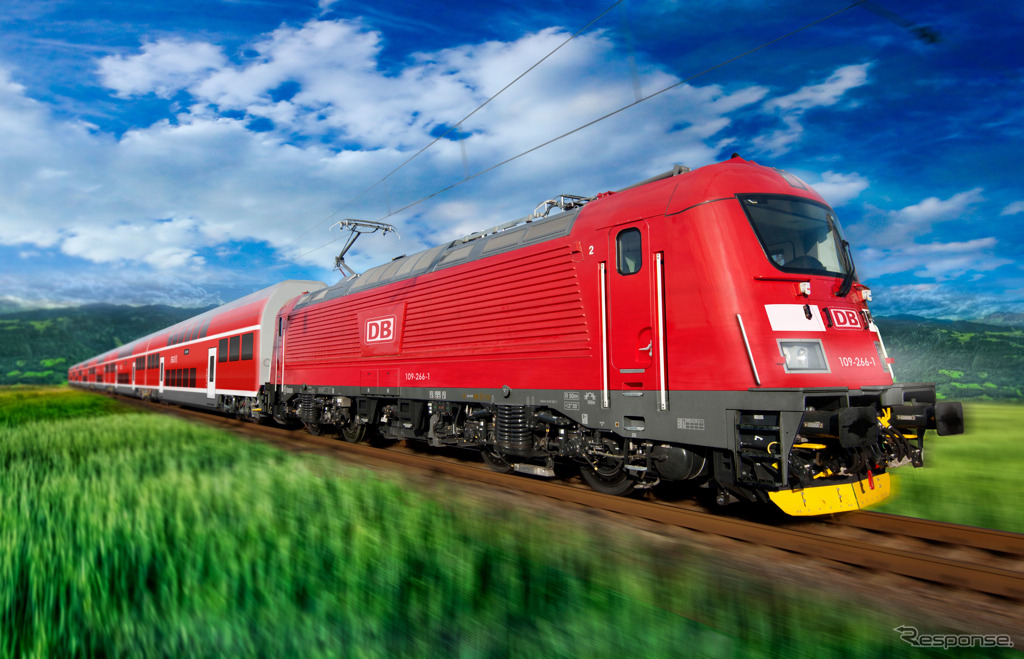 シュコダ・トランスポーテーションがドイツ鉄道向けに製造する2階建て列車編成の電気機関車