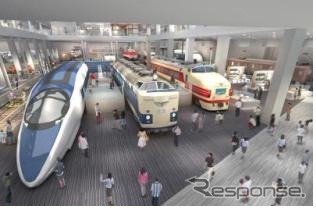 新鉄道博物館の車両展示イメージ