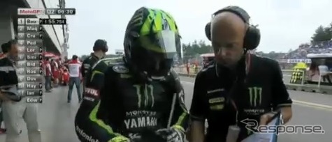 MotoGP第11戦の予選（動画キャプチャ）
