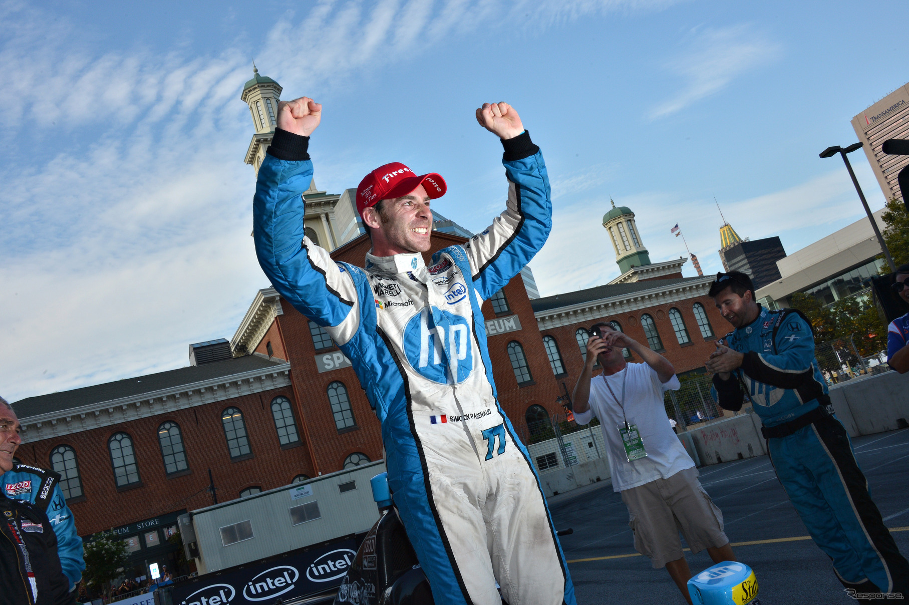 ボルチモア市街地戦を制したパジェノー。写真：IndyCar