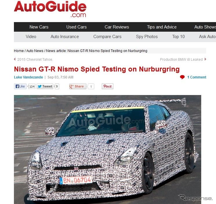 日産GT-R NISMOの開発テストをスクープした豪『Auto Guide.com』