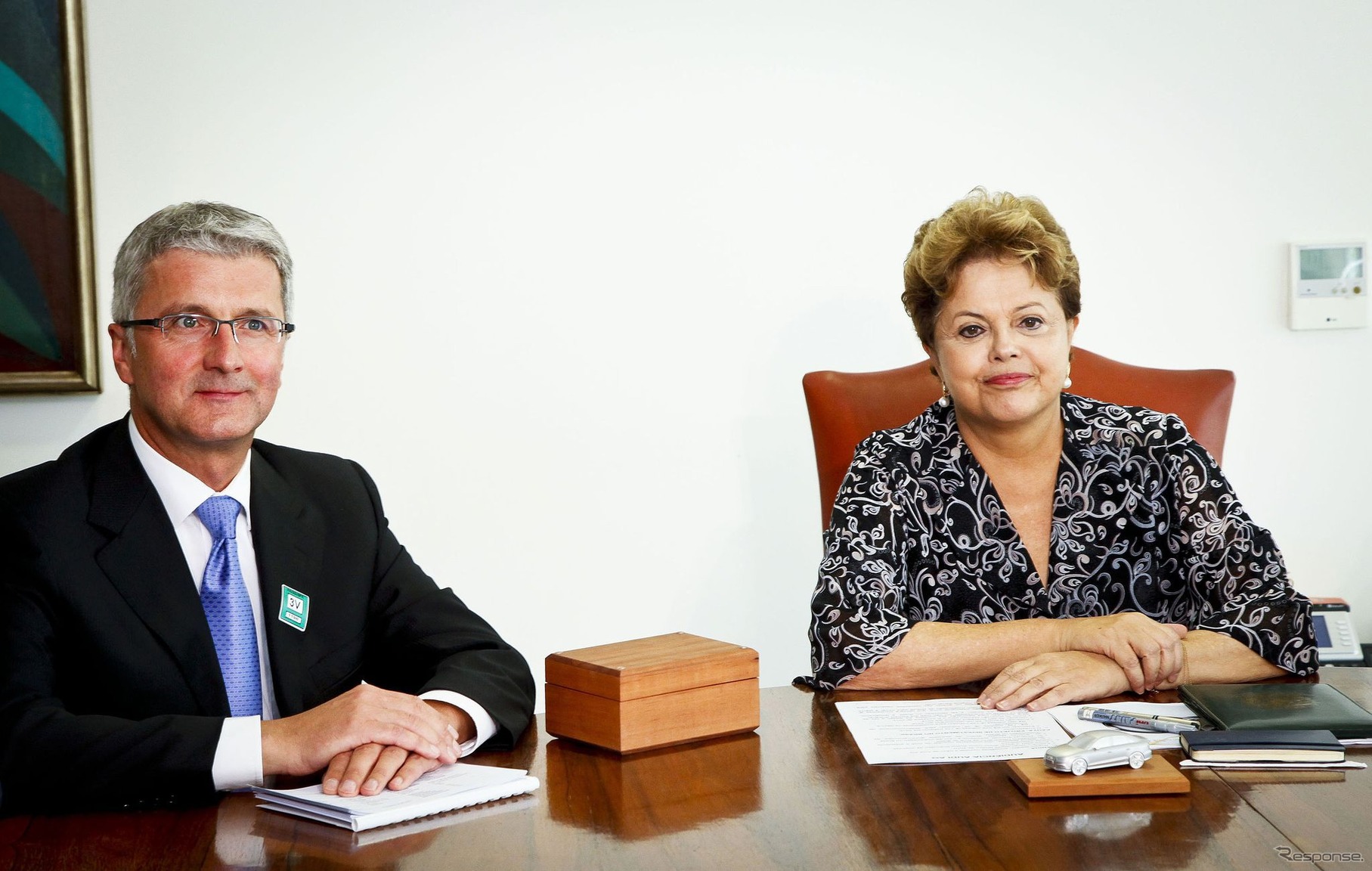 アウディのルパート・シュタートラー会長とブラジルのジルマ・ルセフ大統領
