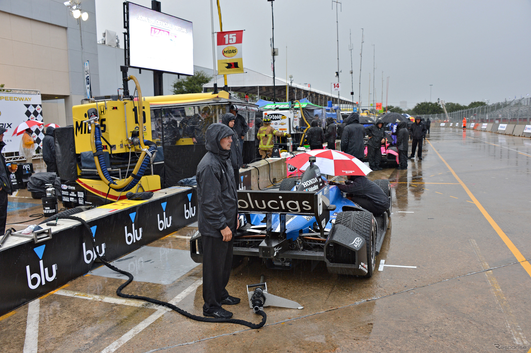 悪天候でヒューストン第2レースの予選は中止に。写真：IndyCar
