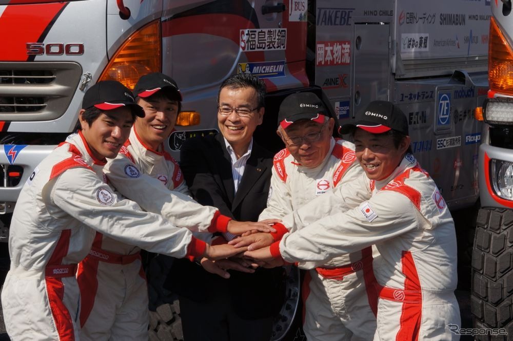 【ダカール14】日野チームスガワラ参戦発表…市橋社長「総仕上げの年、総合上位を目指す」