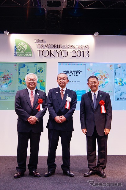 今回のITS世界会議 東京2013は、先に開催されたCEATEC、11月に開催される東京モーターショーとタッグを組んでの実施となった。各イベントでITSについての展示を行う。