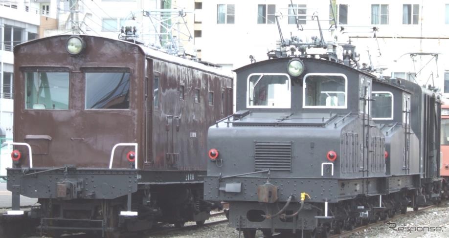 ED316形（左）とデキ1形（右）。デキ1形によるイベント開催記念列車も運転される予定。