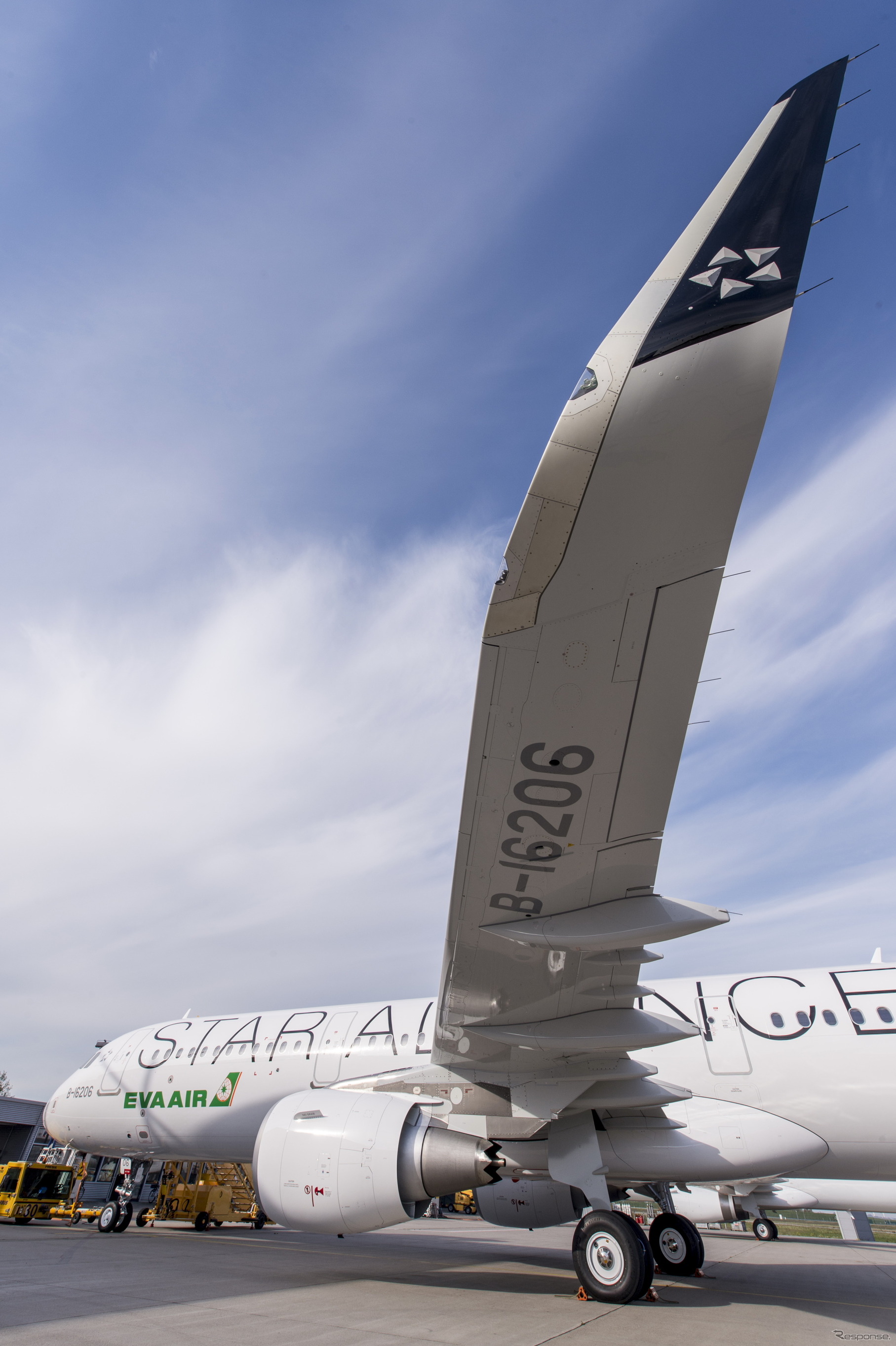 エバー航空のシャークレットを装備したA321