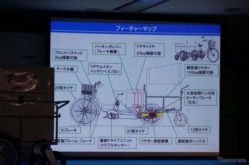 ヤマハの配送業務用電動アシスト自転車「PAS GEAR CARGO