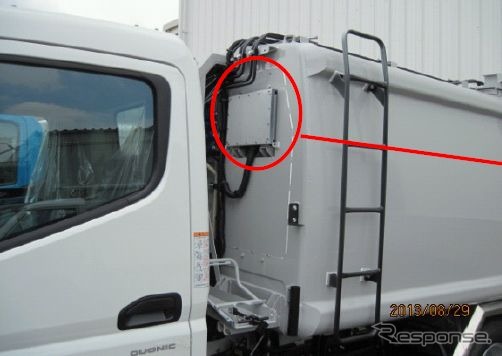 塵芥車の電気制御コントローラに不具合発生