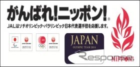 JAL、ソチオリンピック・パラリンピック日本選手団を応援する特別塗装機を国内線に就航
