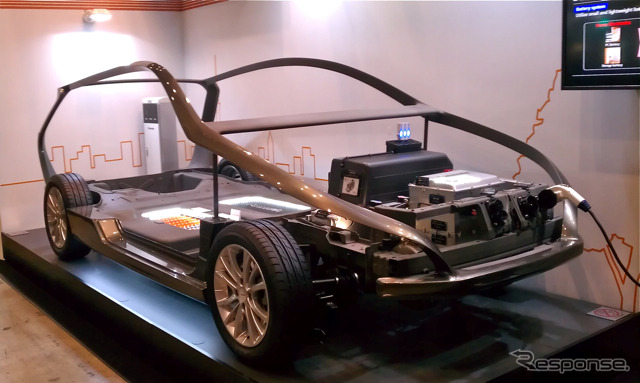パナソニックのEVコンポーネンツ搭載デモ