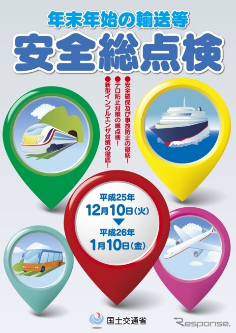国土交通省、年末年始の安全総点検を実施