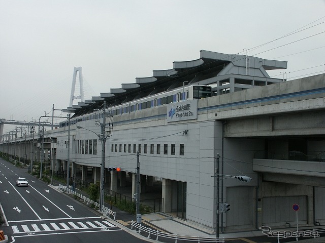 あおなみ線の終点・金城ふ頭駅。キャンペーンはmanacaを利用して同駅で下車することが条件となる。