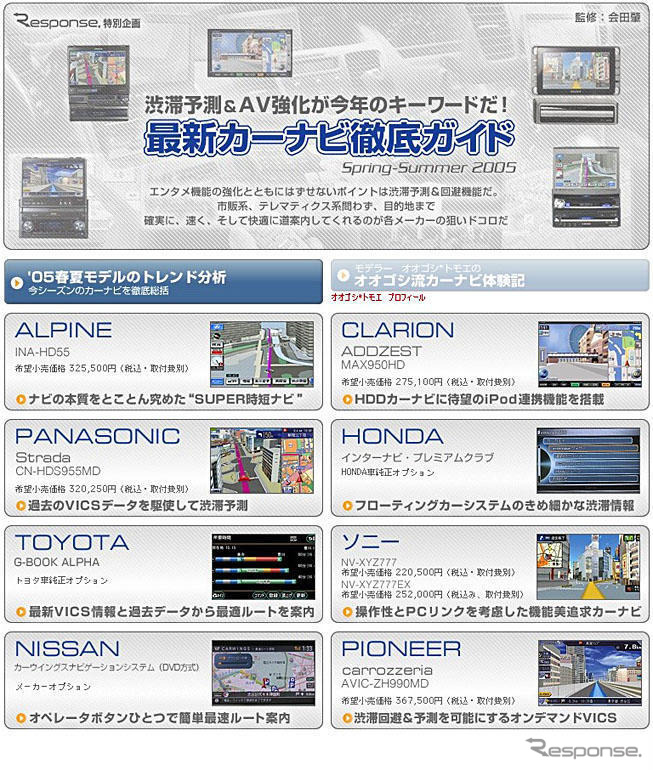 カーナビ開発にユーザー参加募集---レスポンス強力企画