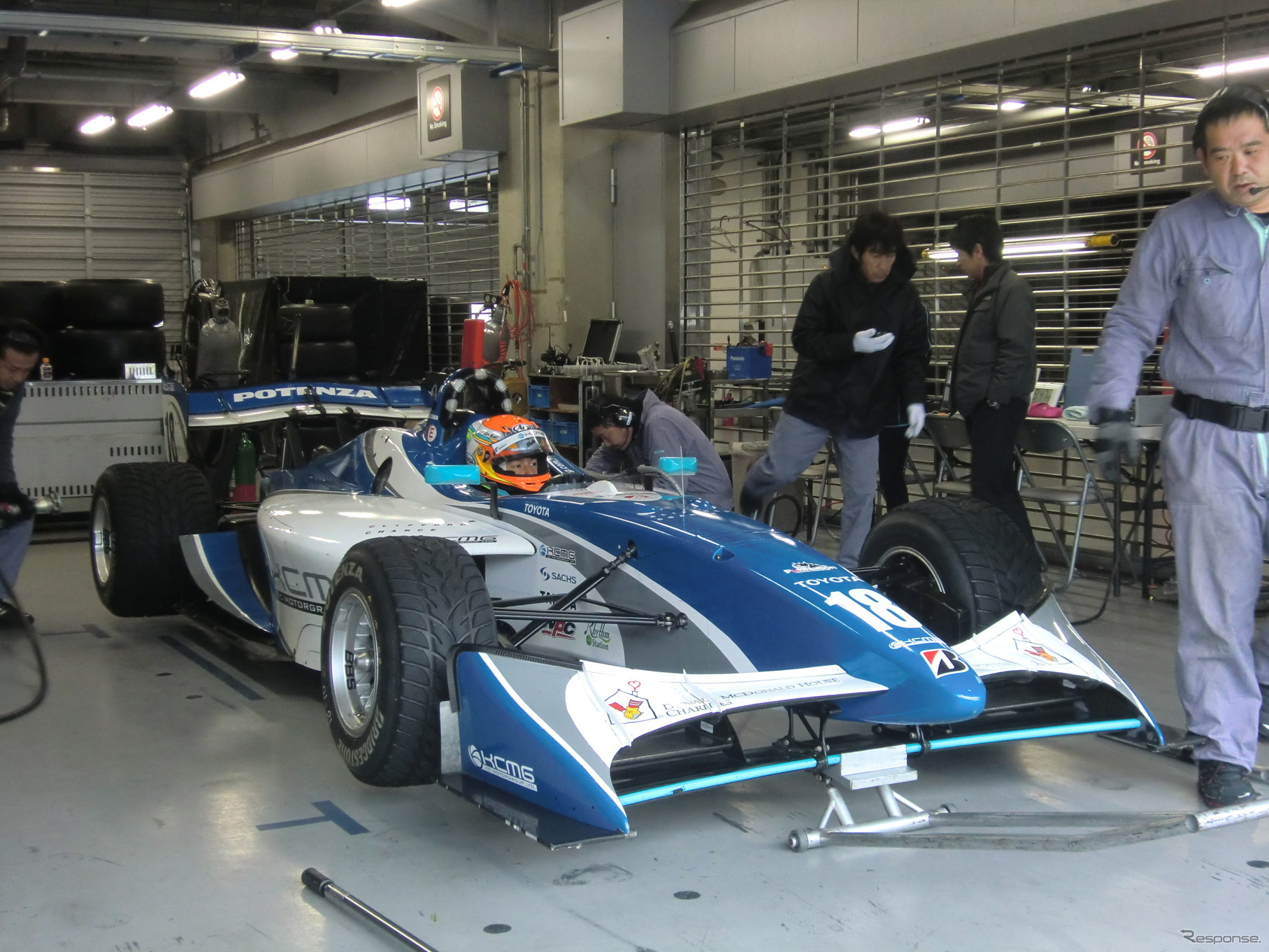 全日本F3チャンピオンとなった中山雄一がルーキーテストに参加。