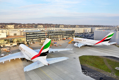 2機のA380の納入を受けたエミレーツ航空