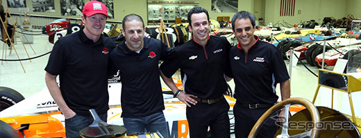 4人のインディ500の勝者が集まる