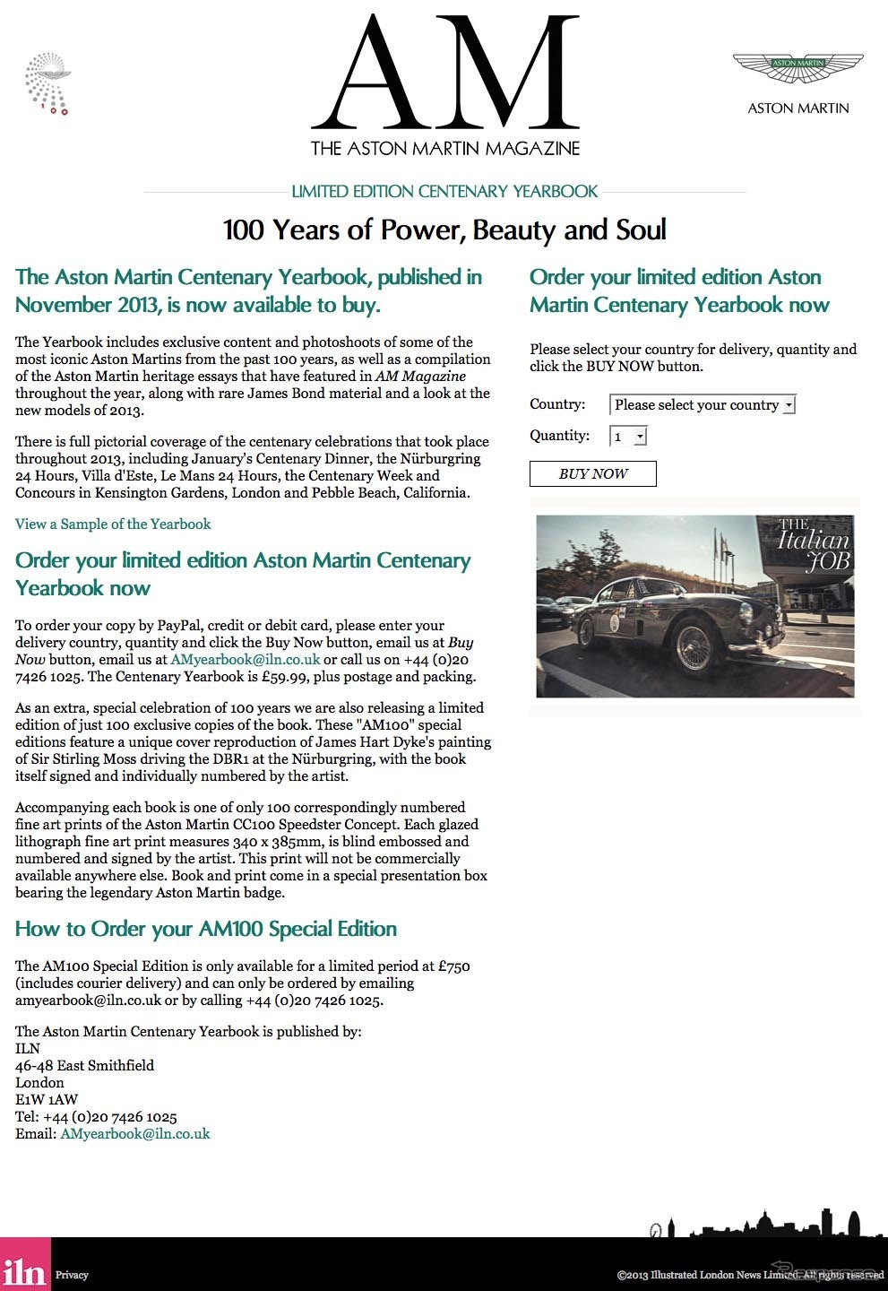 ケンジントン・パレス・ガーデンで開催されたアストンマーティン100周年記念イベント