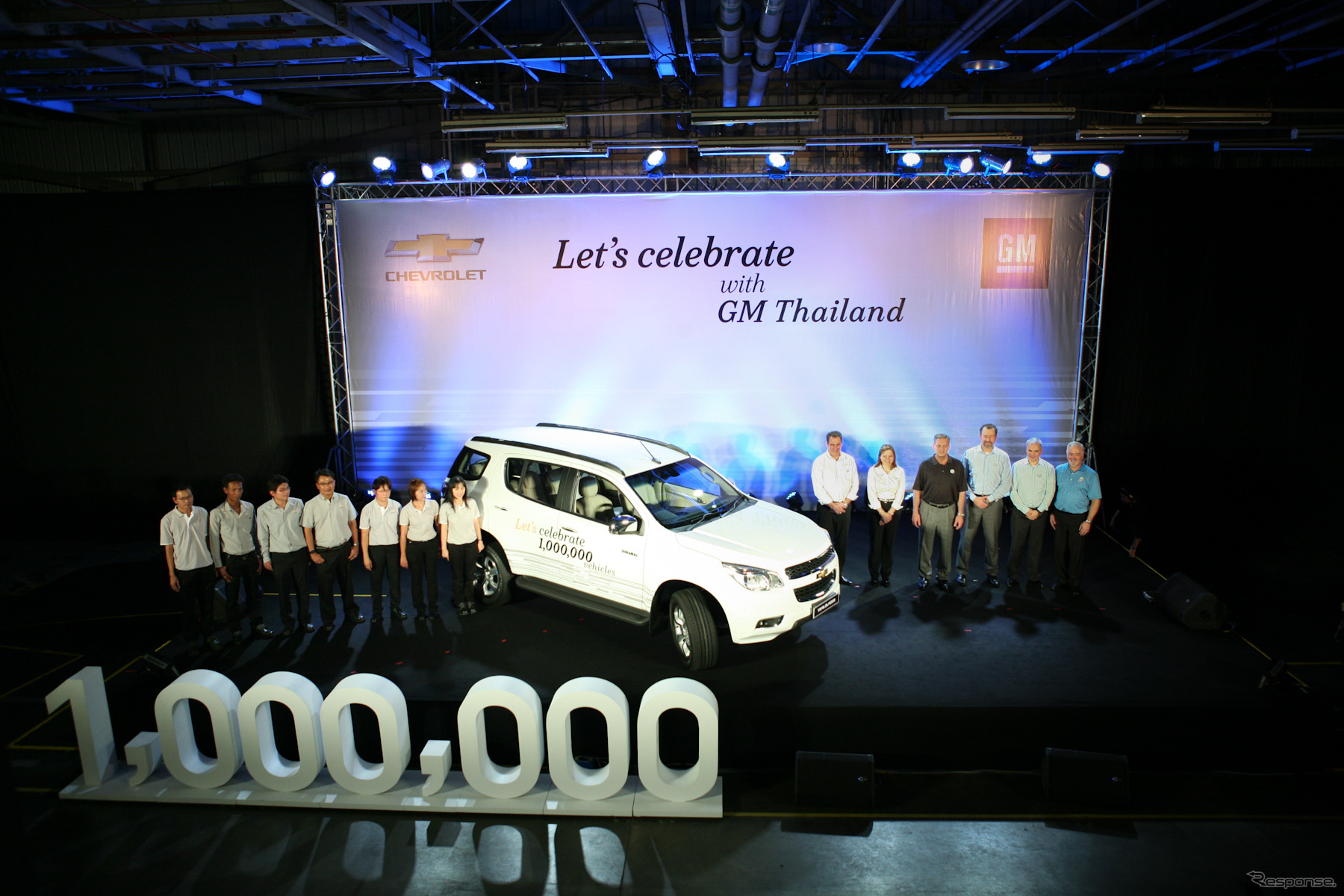 累計生産台数が100万台に到達したGMのタイ・ラヨーン組み立て工場