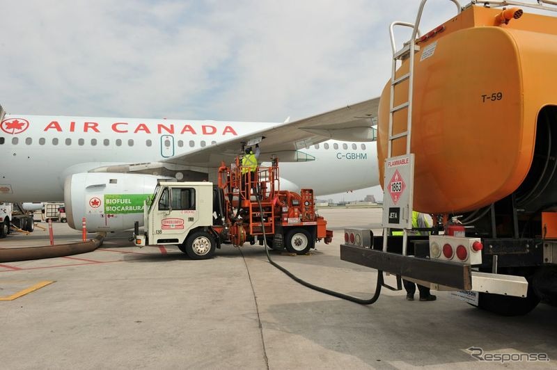 バイオ燃料での実演飛行を行ったエア・カナダの航空機（参考画像）