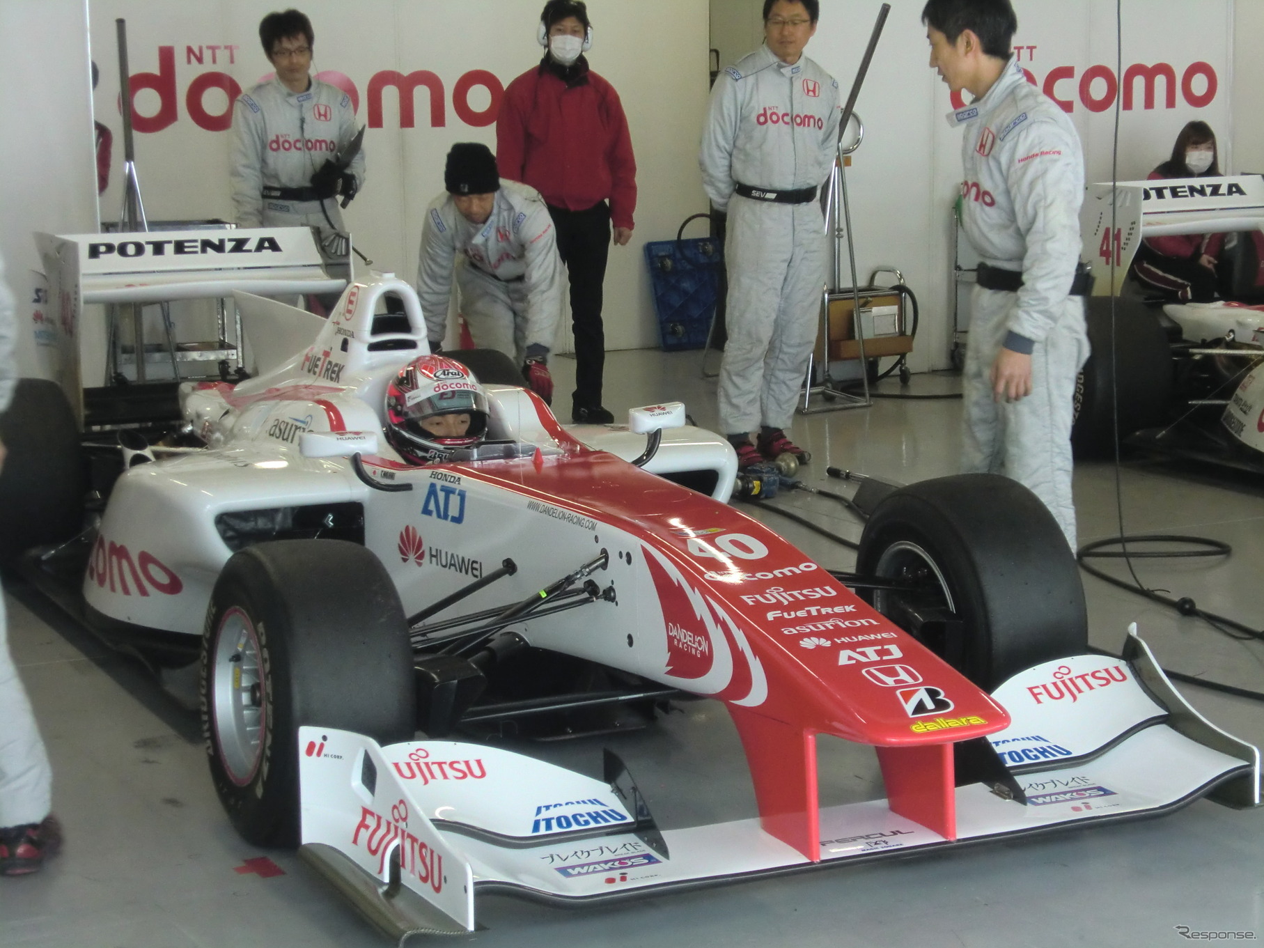 #40は新人の野尻智紀。2日目はホンダ勢2番手の12位タイムをマーク。