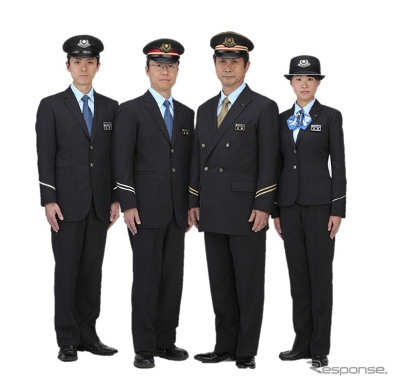 開業100周年を機に導入する近鉄の新しい制服。駅員と乗務員の制服を統一した。
