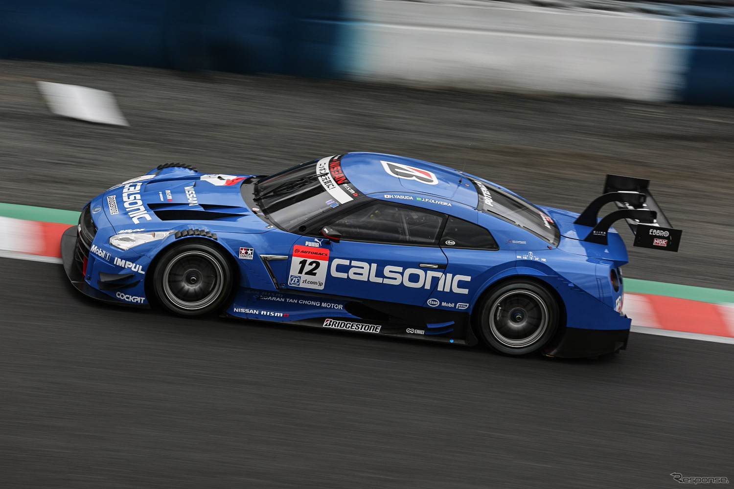 GT500予選2位の#12 GT-R。撮影：益田和久