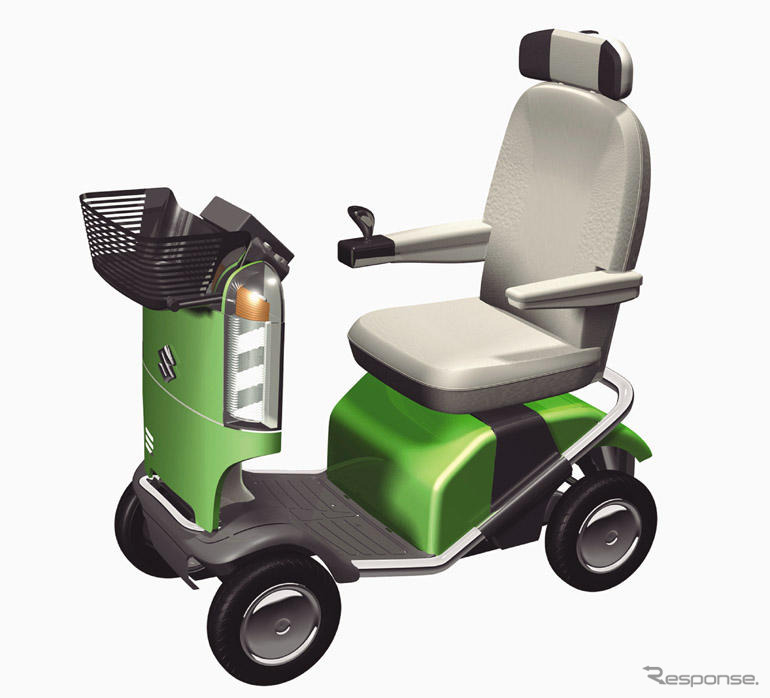 【福祉機器展05】スズキ、新型電動車いすを開発