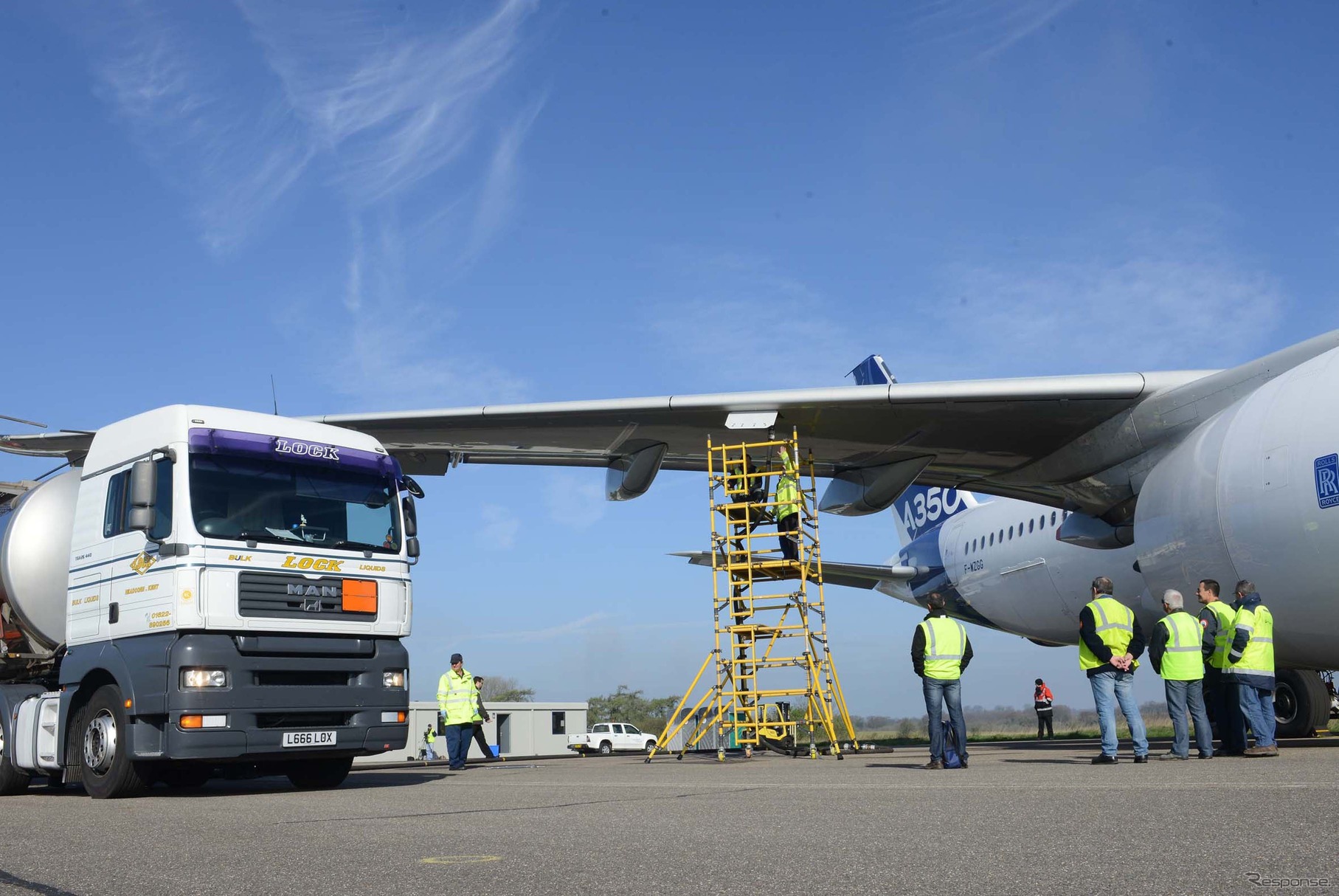 認可テストの為に英国に最初の着陸を行ったA350 XWBテスト用航空機「MSN3」