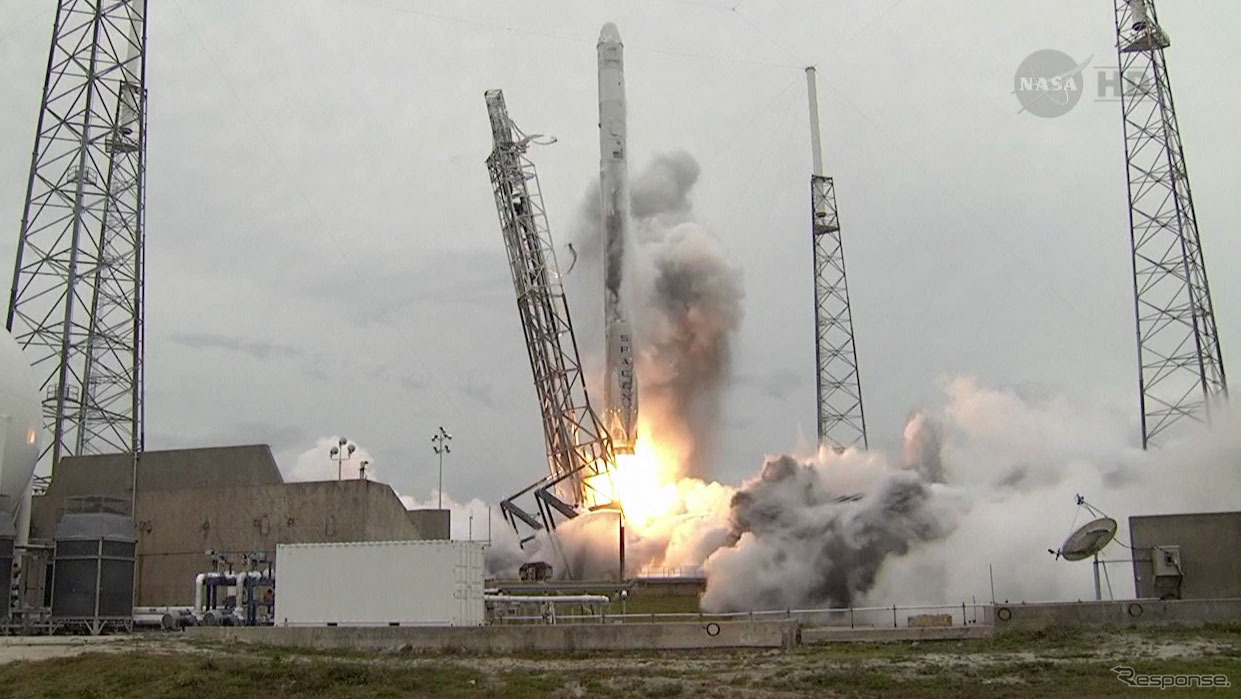 スペース X ドラゴン補給船3号機打ち上げ成功 日曜夜にISSと結合