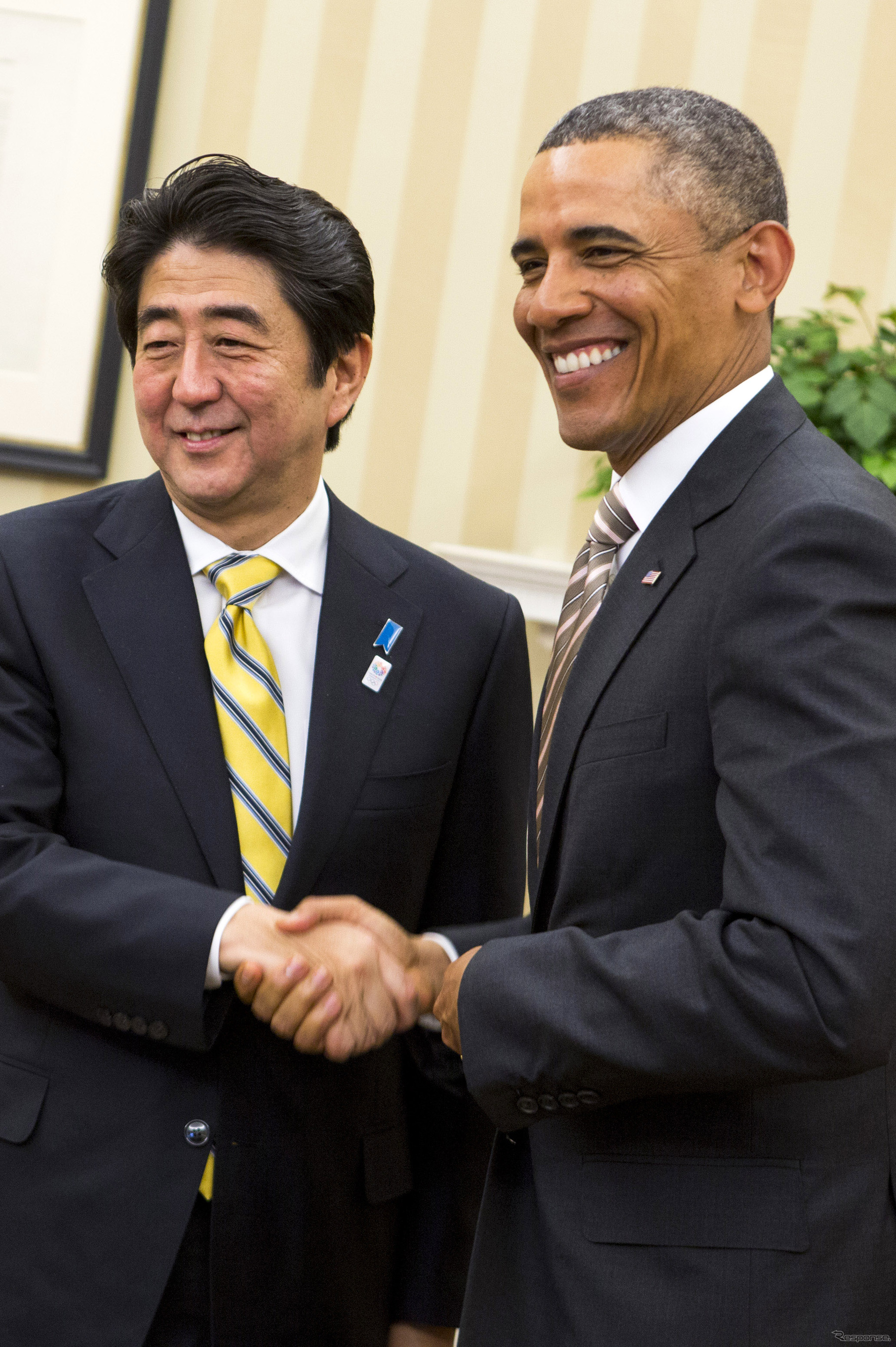 安倍晋三首相とバラク・オバマ大統領（2013年2月ワシントンDC）