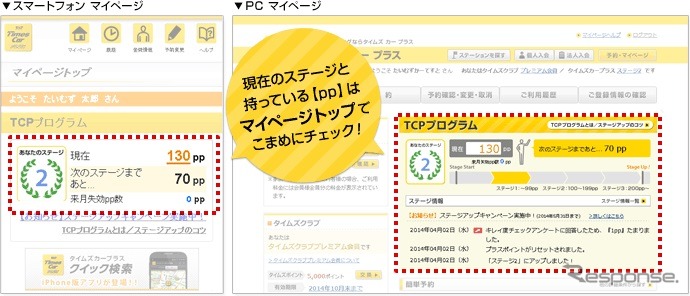 プラスポイントの確認方法
