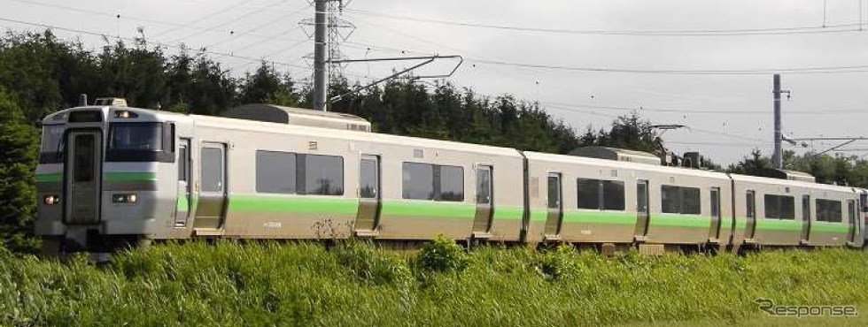 JR北海道は733系電車6両編成を5編成増備すると発表。形式は733系3000代となる。写真は従来の733系（3両編成）