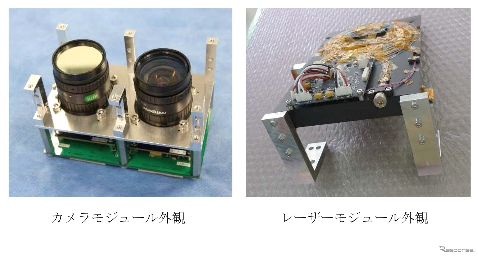 左：カメラモジュールの外観右：レーザーモジュールの外観