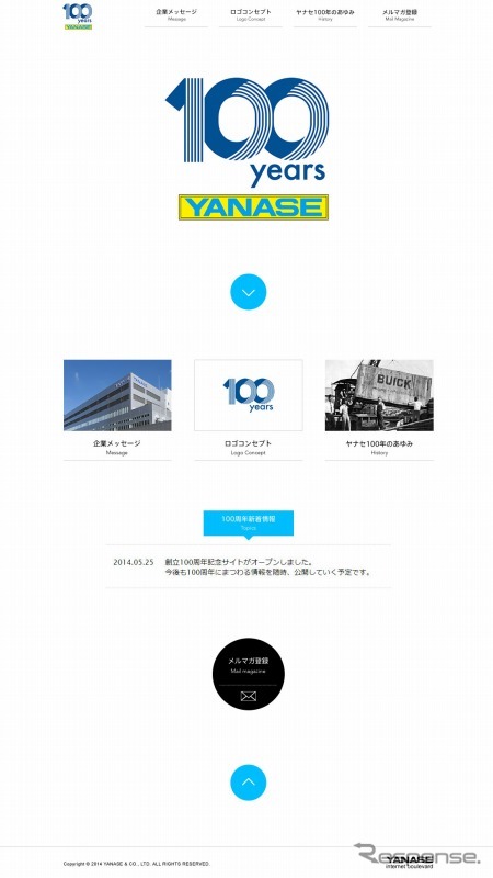 ヤナセ・創立100周年記念サイト