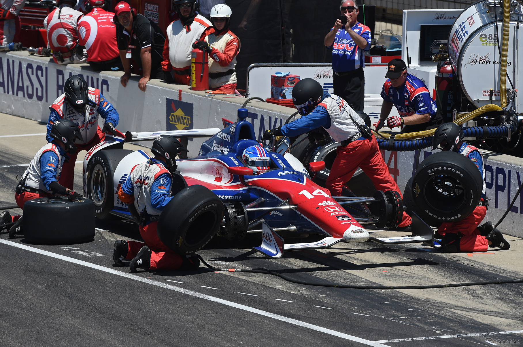 佐藤琢磨はインディ500決勝19位。写真：INDYCAR