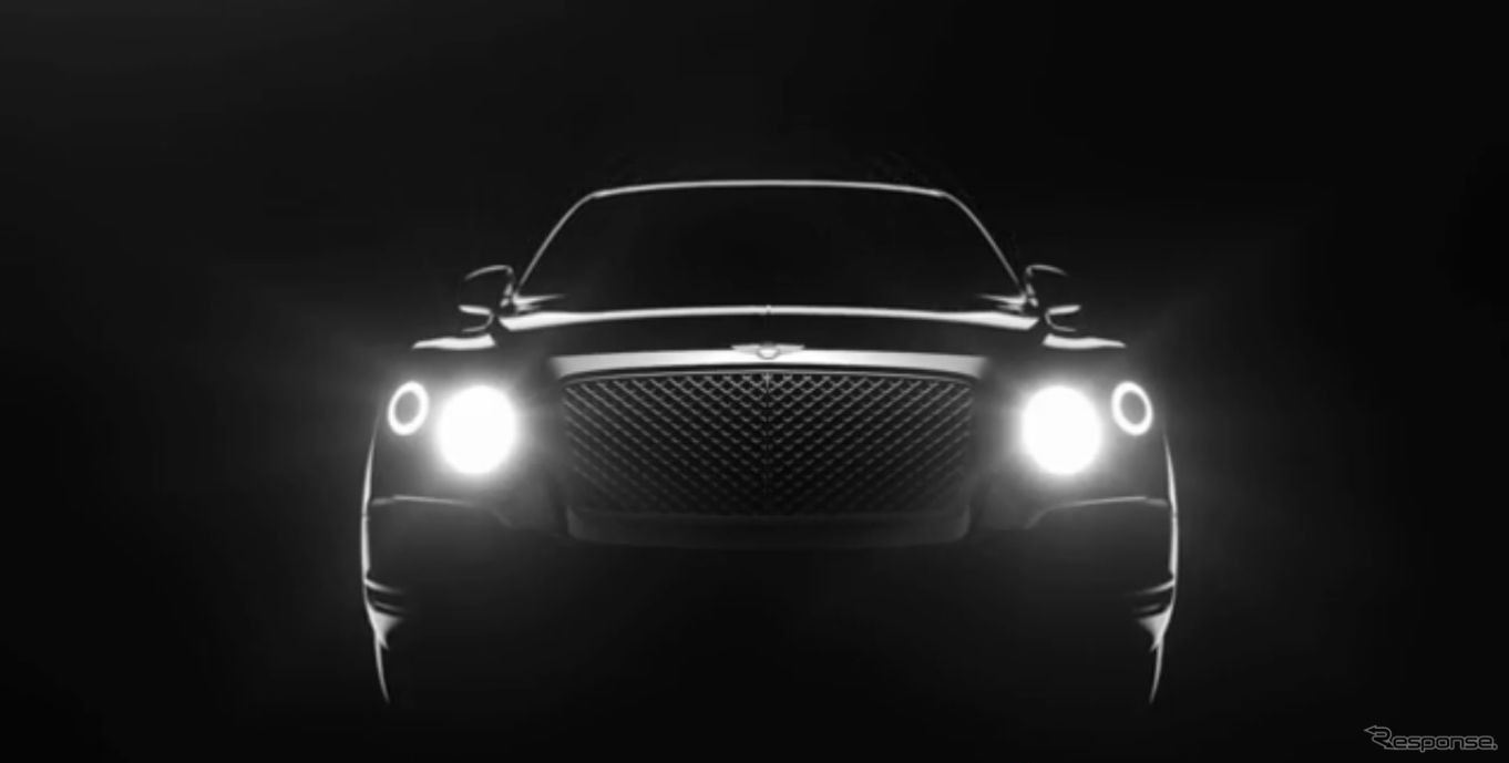 ベントレーが2016年に市販予定の新型SUVの予告イメージ