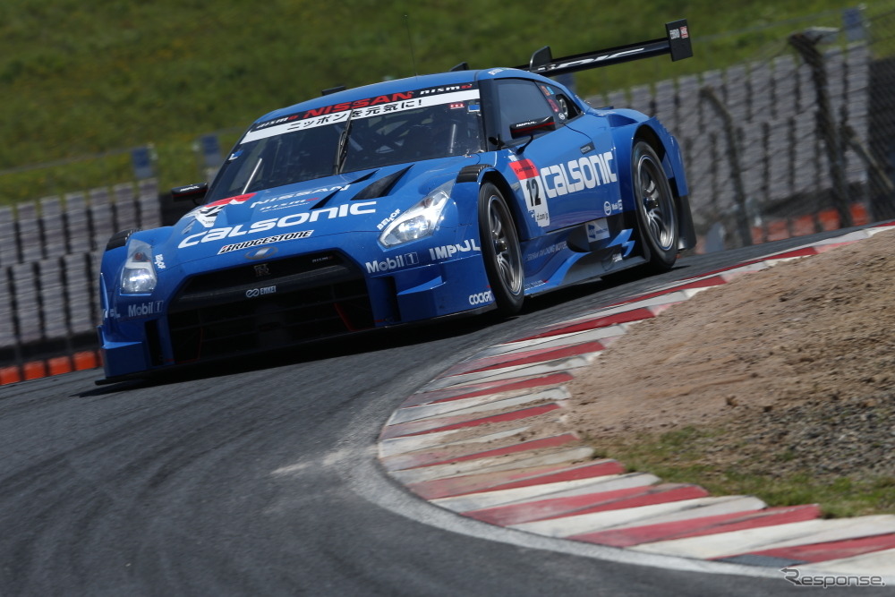GT500の前戦優勝車#12 GT-Rは予選4位。＜撮影：益田和久＞