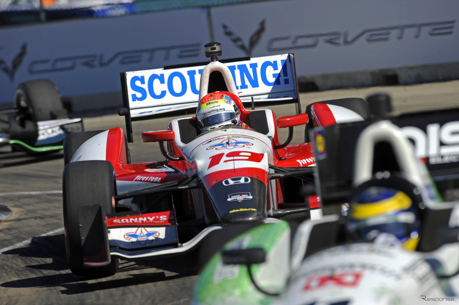ジャスティン・ウィルソンは決勝4位。写真：Honda