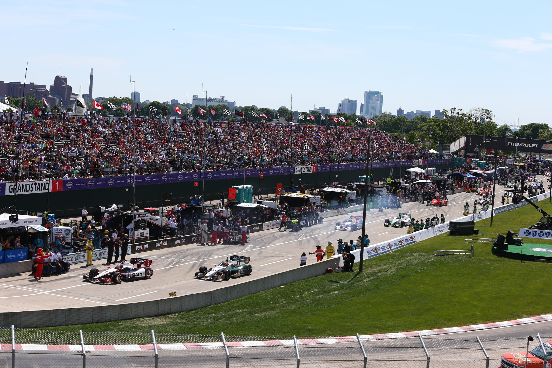 インディカー・シリーズは、インディ500翌週にデトロイト市街地での連戦をこなした。写真：INDYCAR