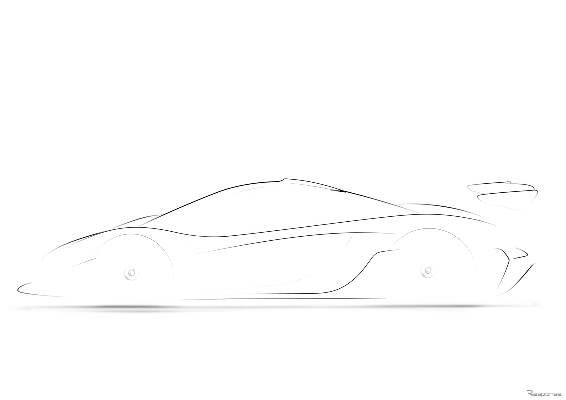 マクラーレンP1 GTRの予告スケッチ