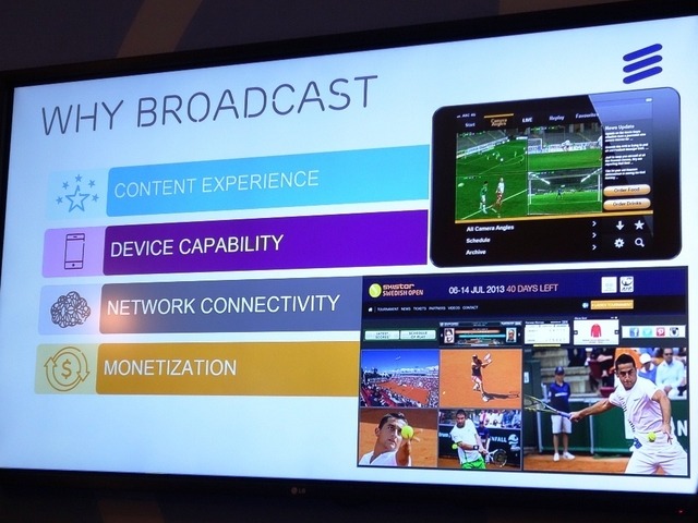 【CommunicAsia 2014 Vol.5】エリクソン、LTEを放送に活用するLTE Broadcast