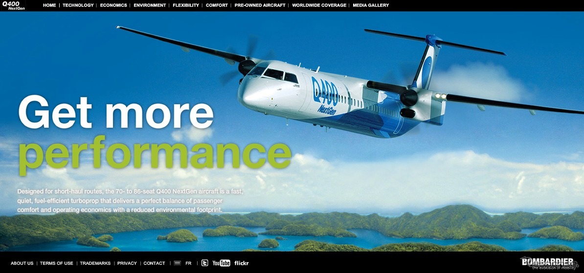 Q400 NextGen公式ウェブサイト